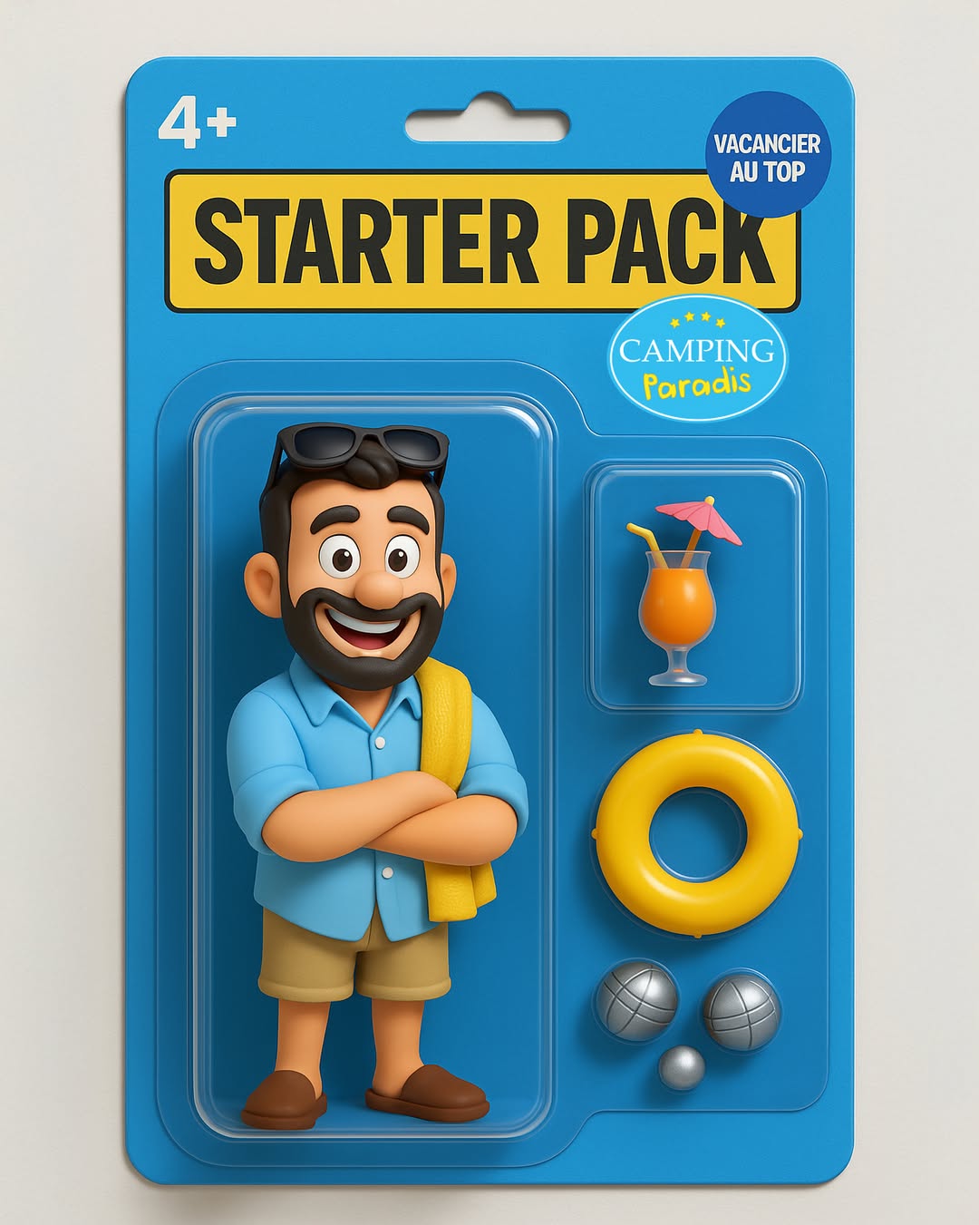 On a pas pu résister à la trend du starter pack, alors on a imaginé celui du vacancier Camping P